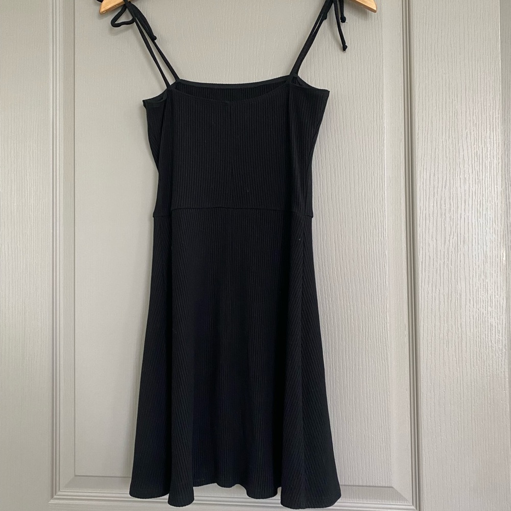 Reformation Parton Dress Size Small Black Rib - Picture 4 of 4